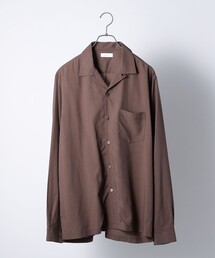 SHIPS any: 【セットアップ対応】 ウォッシャブル ドレープ オープンカラー 長袖 シャツ◇