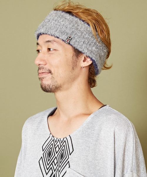 チャイハネ（チャイハネ）の「【チャイハネ】リバーシブルニットヘアバンド（ヘアバンド・メンズ・ホワイト/パープル/ネイビー/ターコイズブルー・FREE）」の9枚目の写真