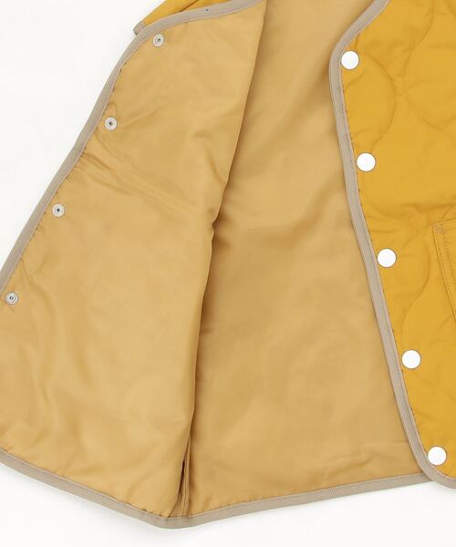 Lee（リー）の「Lee/リー キッズ　ナイロン弱撥水ヒョウタンキルト中綿ベスト（ベスト・キッズ・マスタード/ブラック/カーキ/ブルー・140/150/130）」の6枚目の写真