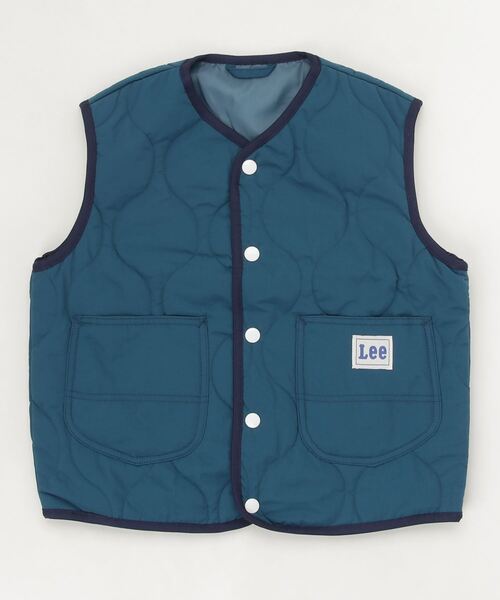 Lee（リー）の「Lee/リー キッズ　ナイロン弱撥水ヒョウタンキルト中綿ベスト（ベスト・キッズ・マスタード/ブラック/カーキ/ブルー・140/150/130）」の20枚目の写真