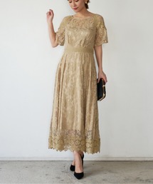 マイシャウティー My shawty ワンピース ドレス 結婚式 イエロー My shawty（ﾏｲｼｬｳﾃｨｰ）の「moses lace pants dress（パンツ