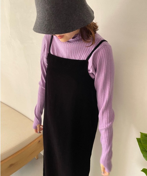 LOWRYS FARM（ローリーズファーム）の「ベロアキャミワンピース　166101（ワンピース・レディース・ブラック/レッド・FREE）」の5枚目の写真