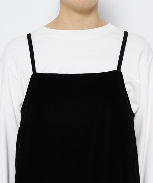 LOWRYS FARM（ローリーズファーム）の「ベロアキャミワンピース　166101（ワンピース・レディース・ブラック/レッド・FREE）」の14枚目の写真