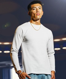 SOMEDIFF（サムディフ）の「【SOMEDIFF】プレミアム長袖Tシャツ メンズ ロンT 無地 クルーネック Vネック ゴルフウェア カットソー スリムフィット 春服 冬服（Tシャツ/カットソー）」