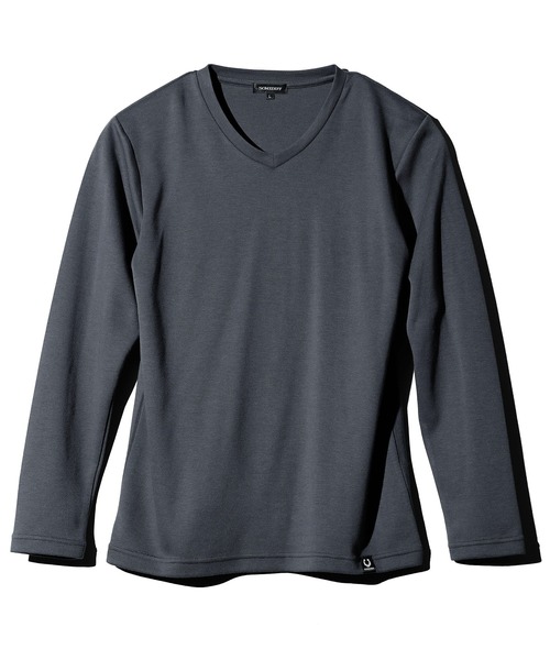 SOMEDIFF】プレミアム長袖Tシャツ メンズ ロンT 無地 クルーネック V
