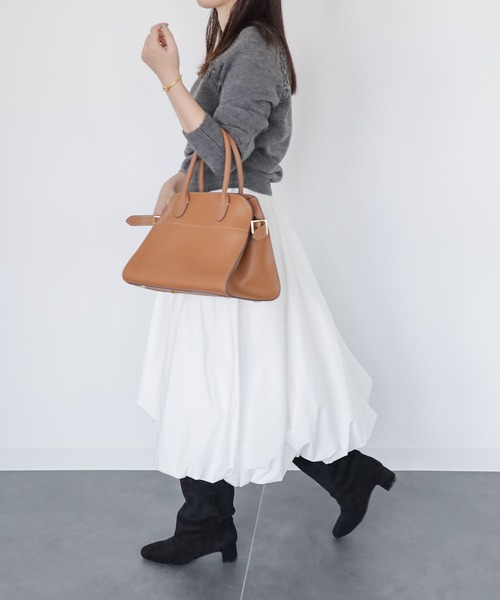 SESTO(セスト)の「ワイドシャフトミドルヒールロングブーツ(ブーツ・レディース・ブラック/ベージュ/ブラック系その他/ダークブラウン・S/M/L/LL/3L)」の16枚目の写真