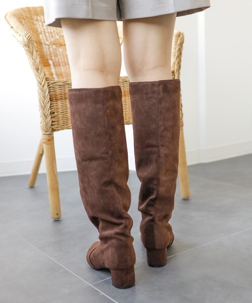 SESTO（セスト）の「ワイドシャフトミドルヒールロングブーツ（ブーツ