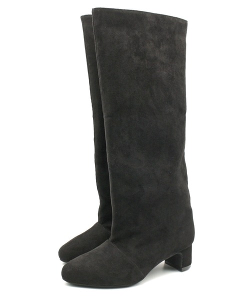 ワイドシャフトミドルヒールロングブーツ（ブーツ）｜SESTO（セスト