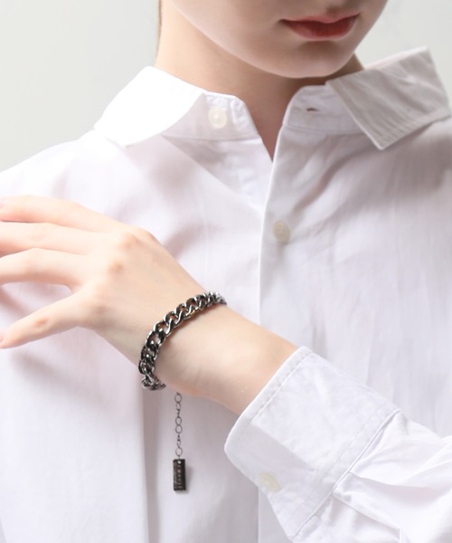 cussil（クシル）の「【cussil/クシル】アンティークシルバーチェーンロゴプレートブレスレット（ブレスレット・メンズ・ブラック系その他/アンティークシルバー・FREE）」の9枚目の写真