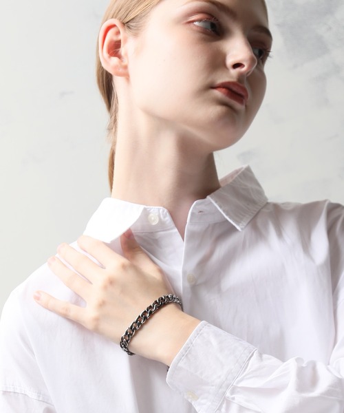 cussil（クシル）の「【cussil/クシル】アンティークシルバーチェーンロゴプレートブレスレット（ブレスレット・メンズ・ブラック系その他/アンティークシルバー・FREE）」の10枚目の写真