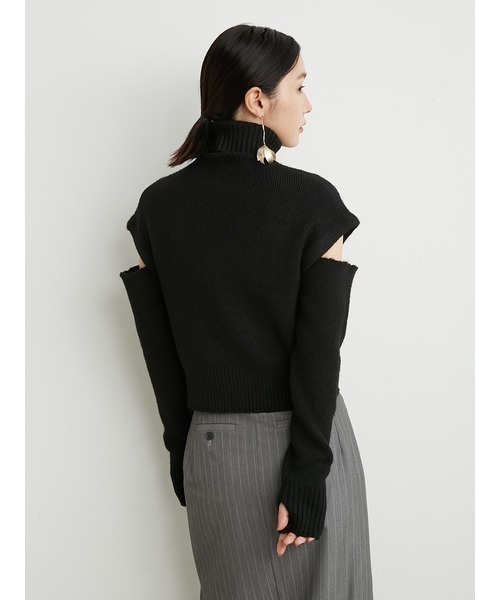 LILY BROWN（リリーブラウン）の「マルチウォーマーニットプル（ニット/セーター・レディース・ブラック/ホワイト/レッド/ミント・FREE）」の10枚目の写真