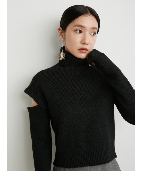 LILY BROWN（リリーブラウン）の「マルチウォーマーニットプル（ニット/セーター・レディース・ブラック/ホワイト/レッド/ミント・FREE）」の6枚目の写真