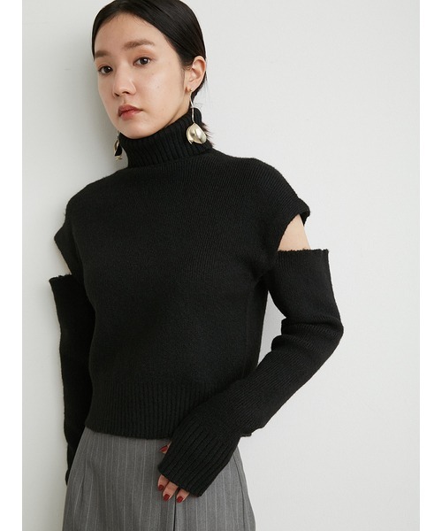 LILY BROWN（リリーブラウン）の「マルチウォーマーニットプル（ニット/セーター・レディース・ブラック/ホワイト/レッド/ミント・FREE）」の14枚目の写真