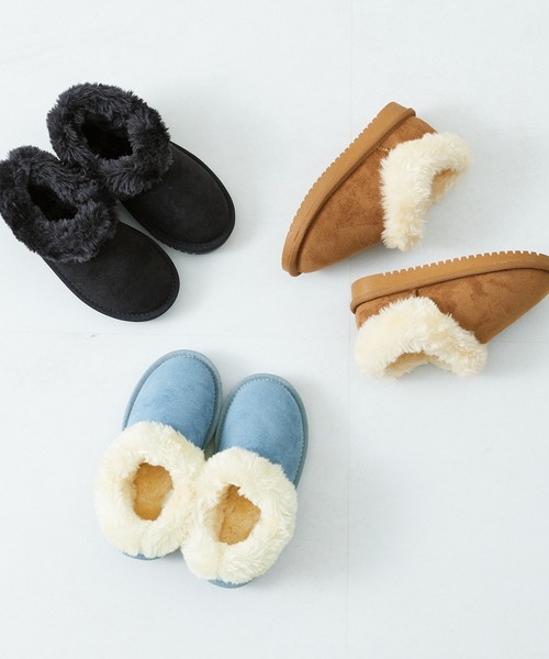 ORiental TRaffic(オリエンタルトラフィック)の「ムートンシューズ K-243(ブーツ・キッズ・ブラック/ブルー/キャメル・15.0cm/16.0cm/17.0cm/18.0cm/19.0cm/20.0cm)」の1枚目の写真