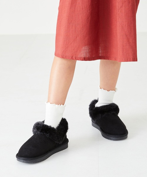 ORiental TRaffic(オリエンタルトラフィック)の「ムートンシューズ K-243(ブーツ・キッズ・ブラック/ブルー/キャメル・15.0cm/16.0cm/17.0cm/18.0cm/19.0cm/20.0cm)」の10枚目の写真