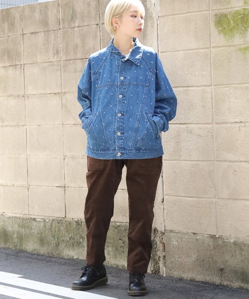 CAL O LINE(キャルオーライン)の「CAL O LINE/キャルオーライン PUNCH DENIM JACKET デニムジャケット 総柄 パッチワーク(デニムジャケット・メンズ・ブルー・XL/M/L)」の16枚目の写真