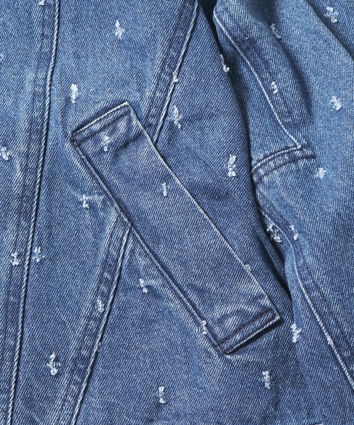 CAL O LINE(キャルオーライン)の「CAL O LINE/キャルオーライン PUNCH DENIM JACKET デニムジャケット 総柄 パッチワーク(デニムジャケット・メンズ・ブルー・XL/M/L)」の7枚目の写真