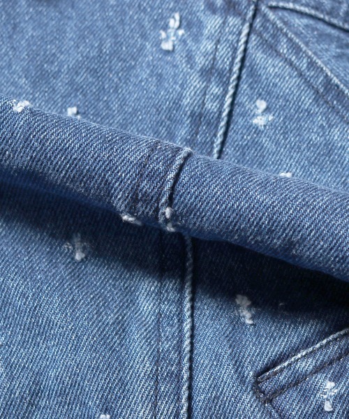 CAL O LINE(キャルオーライン)の「CAL O LINE/キャルオーライン PUNCH DENIM JACKET デニムジャケット 総柄 パッチワーク(デニムジャケット・メンズ・ブルー・XL/M/L)」の9枚目の写真