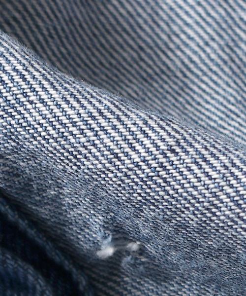 CAL O LINE(キャルオーライン)の「CAL O LINE/キャルオーライン PUNCH DENIM JACKET デニムジャケット 総柄 パッチワーク(デニムジャケット・メンズ・ブルー・XL/M/L)」の10枚目の写真