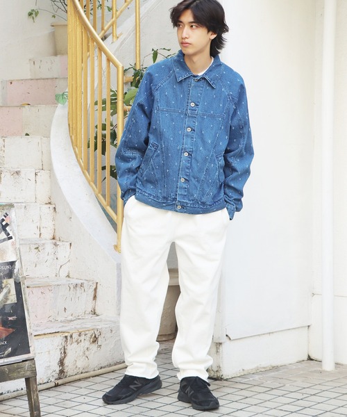 CAL O LINE(キャルオーライン)の「CAL O LINE/キャルオーライン PUNCH DENIM JACKET デニムジャケット 総柄 パッチワーク(デニムジャケット・メンズ・ブルー・XL/M/L)」の18枚目の写真