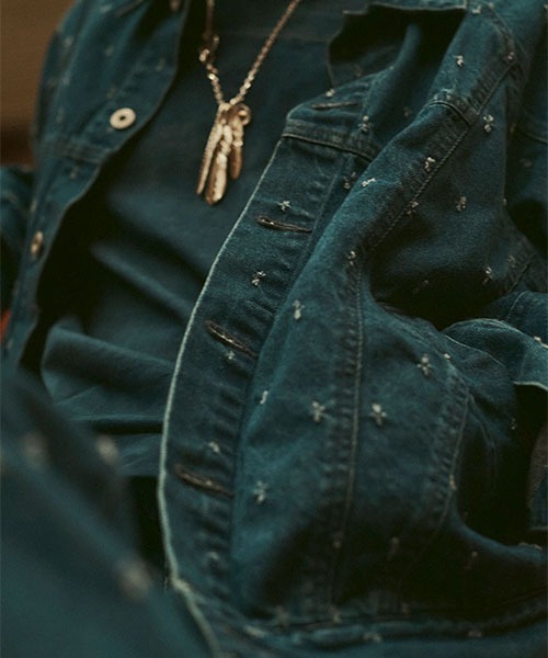 CAL O LINE(キャルオーライン)の「CAL O LINE/キャルオーライン PUNCH DENIM JACKET デニムジャケット 総柄 パッチワーク(デニムジャケット・メンズ・ブルー・XL/M/L)」の20枚目の写真