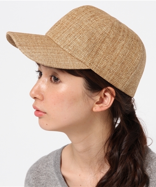 BEAUTY&YOUTH UNITED ARROWS（ビューティーアンドユースユナイテッドアローズ）の「BYBC ペーパー ミックスシート キャップ◆（キャップ・レディース・ベージュ/ダークブラウン・フリー）」の3枚目の写真