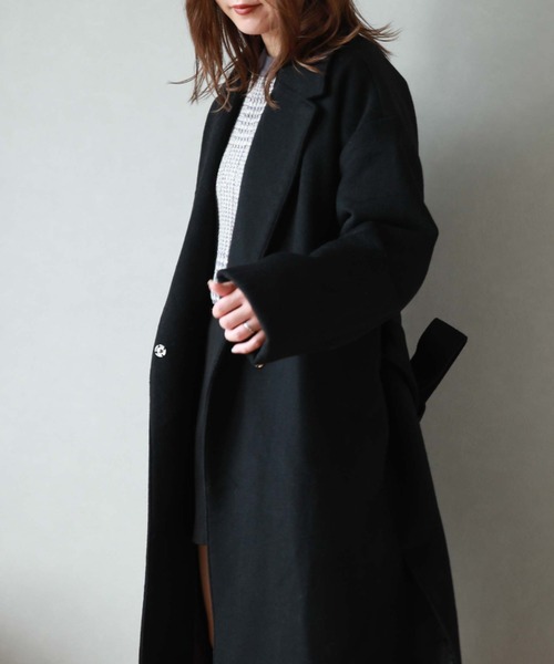 archives（アルシーヴ）の「’ウールロングチェスターコート’（チェスターコート・レディース・ベージュ/グレー/ブラック/グレイッシュベージュ・MEDIUM）」の20枚目の写真