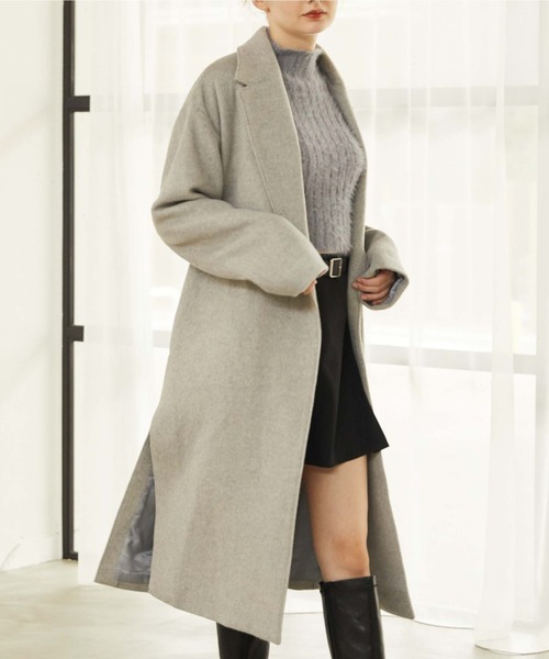 archives（アルシーヴ）の「’ウールロングチェスターコート’（チェスターコート・レディース・ベージュ/グレー/ブラック/グレイッシュベージュ・MEDIUM）」の15枚目の写真