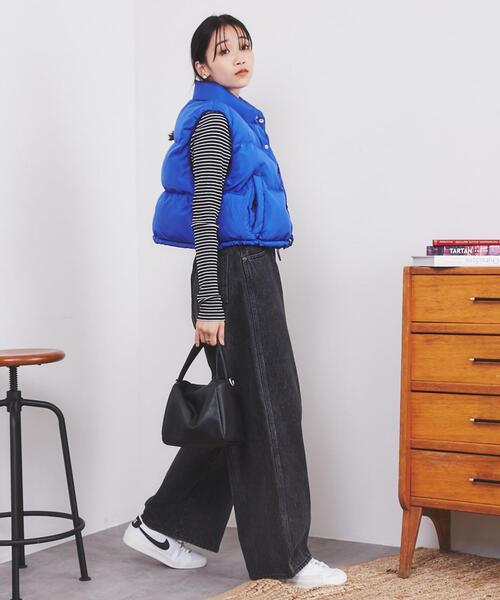 coen（コーエン）の「soronaR AURAショートパフベスト（ダウンベスト・レディース・ロイヤルブルー/ピンク・FREE）」の18枚目の写真