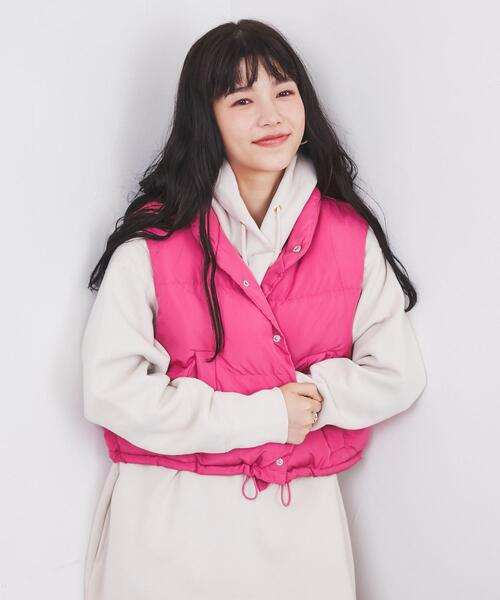 coen（コーエン）の「soronaR AURAショートパフベスト（ダウンベスト・レディース・ロイヤルブルー/ピンク・FREE）」の16枚目の写真