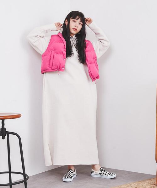 coen（コーエン）の「soronaR AURAショートパフベスト（ダウンベスト・レディース・ロイヤルブルー/ピンク・FREE）」の15枚目の写真