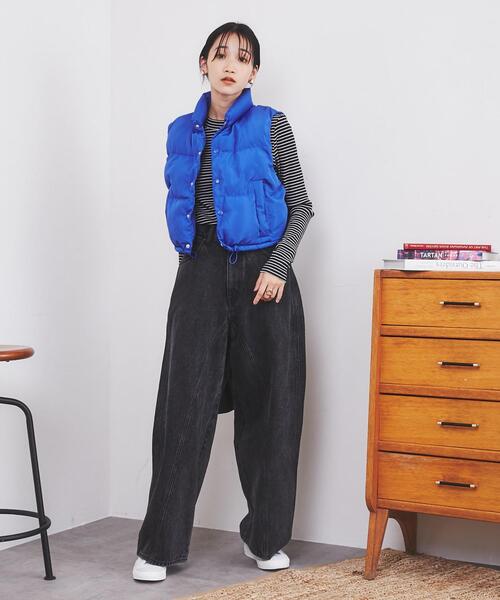 coen（コーエン）の「soronaR AURAショートパフベスト（ダウンベスト・レディース・ロイヤルブルー/ピンク・FREE）」の12枚目の写真