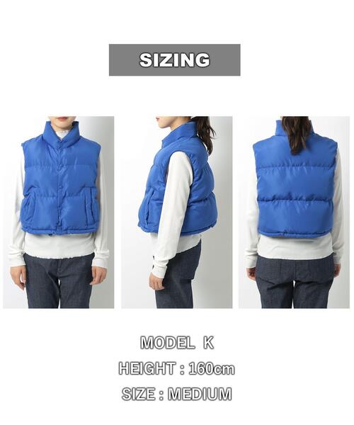 coen（コーエン）の「soronaR AURAショートパフベスト（ダウンベスト・レディース・ロイヤルブルー/ピンク・FREE）」の9枚目の写真