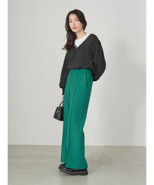 earth music&ecology（アースミュージックアンドエコロジー）の「センターシームパンツ（その他パンツ・レディース・ブラウン/グリーン/ブラック/ライトベージュ・M/S）」の11枚目の写真