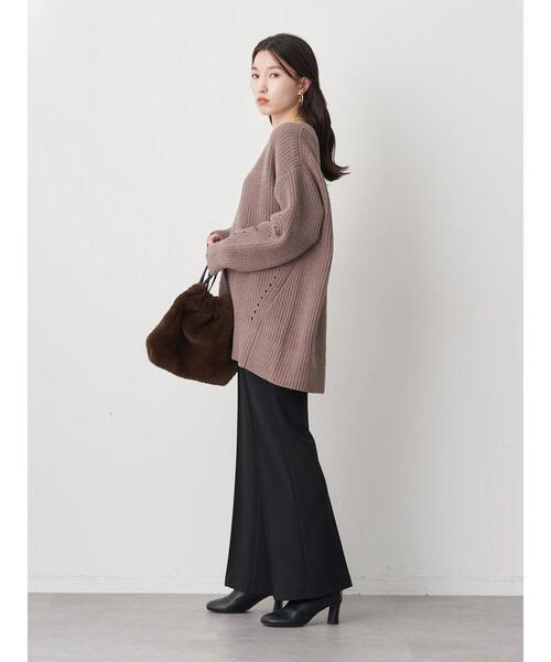 earth music&ecology（アースミュージックアンドエコロジー）の「センターシームパンツ（その他パンツ・レディース・ブラウン/グリーン/ブラック/ライトベージュ・M/S）」の14枚目の写真