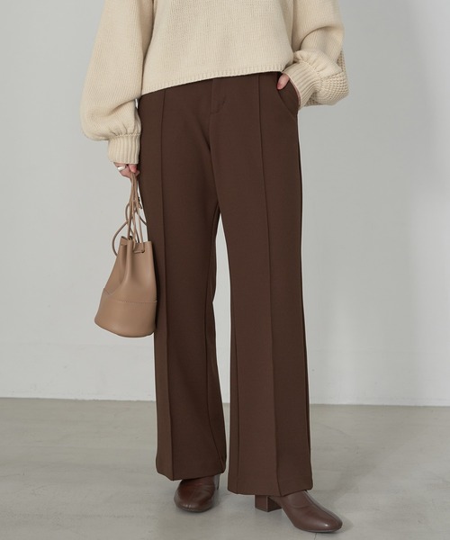 earth music&ecology（アースミュージックアンドエコロジー）の「センターシームパンツ（その他パンツ・レディース・ブラウン/グリーン/ブラック/ライトベージュ・M/S）」の3枚目の写真