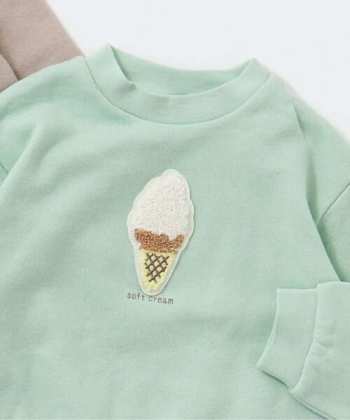 apres les cours（アプレレクール）の「【新色追加】バラエティモチーフトレーナー（スウェット・キッズ・ブラウン/ローズ/チャコール/ラベンダー/イエロー/ミント/ベージュ・120/80/100/110/90/130/140）」の5枚目の写真