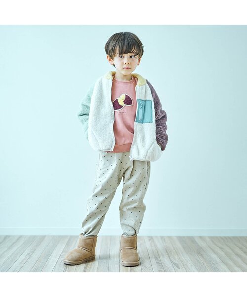 apres les cours（アプレレクール）の「【新色追加】バラエティモチーフトレーナー（スウェット・キッズ・ブラウン/ローズ/チャコール/ラベンダー/イエロー/ミント/ベージュ・120/80/100/110/90/130/140）」の17枚目の写真