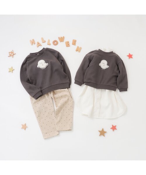 apres les cours（アプレレクール）の「【新色追加】バラエティモチーフトレーナー（スウェット・キッズ・ブラウン/ローズ/チャコール/ラベンダー/イエロー/ミント/ベージュ・120/80/100/110/90/130/140）」の21枚目の写真