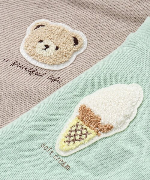 apres les cours（アプレレクール）の「【新色追加】バラエティモチーフトレーナー（スウェット・キッズ・ブラウン/ローズ/チャコール/ラベンダー/イエロー/ミント/ベージュ・120/80/100/110/90/130/140）」の12枚目の写真