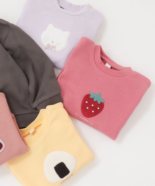 apres les cours（アプレレクール）の「【新色追加】バラエティモチーフトレーナー（スウェット・キッズ・ブラウン/ローズ/チャコール/ラベンダー/イエロー/ミント/ベージュ・120/80/100/110/90/130/140）」の7枚目の写真