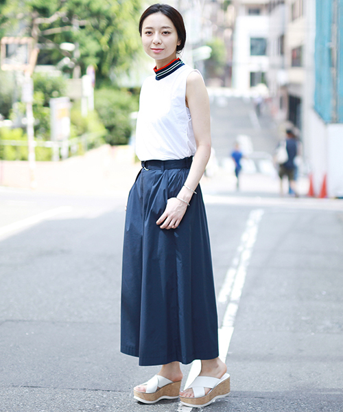 Ray BEAMS（レイビームス）の「Ray BEAMS / ベルテッドワイドパンツ（その他パンツ・レディース・オリーブ/ネイビー/インディゴブルー・1/0）」の12枚目の写真