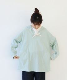 PAR ICI | オーガニックサッカー セーラーブラウス (セットアップ対応)(シャツ/ブラウス)