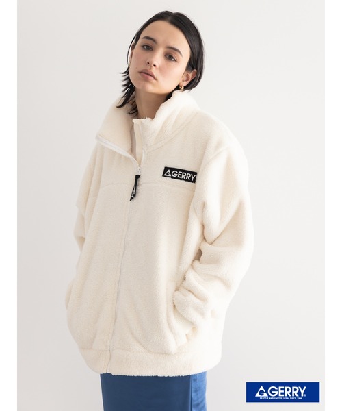 koe（コエ）の「【GERRY】シープボアジップブルゾン（ブルゾン・レディース・オフホワイト/ブラック/マルチ・L/M）」の2枚目の写真