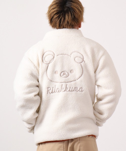 FUNALIVE（ファンアライブ）の「リラックマ ボア ジャケット（ブルゾン・レディース・ベージュ/オフホワイト・M/L/LL）」の6枚目の写真