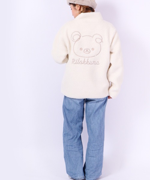 FUNALIVE（ファンアライブ）の「リラックマ ボア ジャケット（ブルゾン・レディース・ベージュ/オフホワイト・M/L/LL）」の12枚目の写真