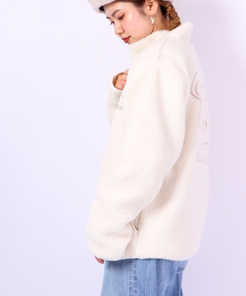 FUNALIVE（ファンアライブ）の「リラックマ ボア ジャケット（ブルゾン・レディース・ベージュ/オフホワイト・M/L/LL）」の9枚目の写真