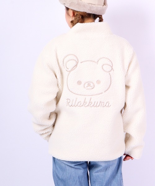 FUNALIVE（ファンアライブ）の「リラックマ ボア ジャケット（ブルゾン・レディース・ベージュ/オフホワイト・M/L/LL）」の10枚目の写真