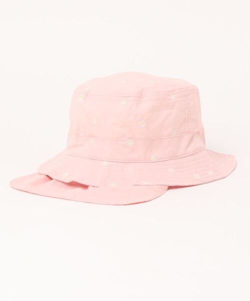 KP DECO（ケーピーデコ）の「小花刺繍の日よけ付きハット(S～L)（ハット・キッズ・オフホワイト/ピンク・SMALL/MEDIUM/LARGE）」の8枚目の写真