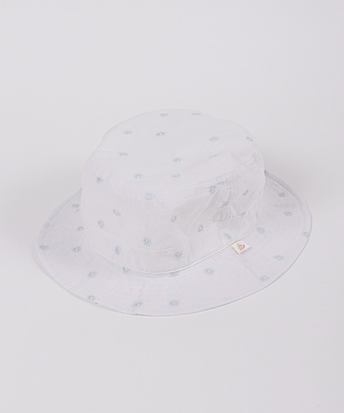 KP DECO（ケーピーデコ）の「小花刺繍の日よけ付きハット(S～L)（ハット・キッズ・オフホワイト/ピンク・SMALL/MEDIUM/LARGE）」の12枚目の写真